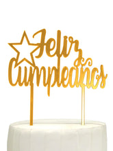 TOPPER TORTA ESTRELLA DORADO